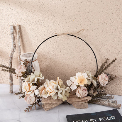 Elegant Rose-Inspired Half-Circle Faux Flower Bouquet for Home Décor – Perfect for Weddings, Interior Accents, and Wall Decorations (Model CF01234A)