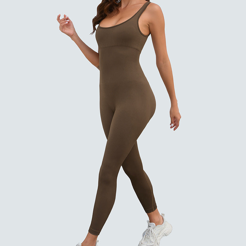 Seamless Threaded Yoga One Piece Bodysuit for Women Ideal for Outdoor Sports Running and Fitness Workouts Ultra Comfortable and All in One Activewear