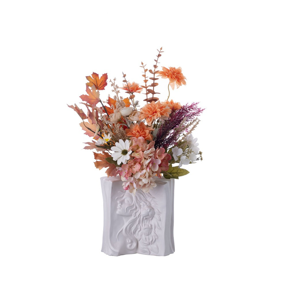 Eternal Moonlit Memories: Life-Like Floral Design Wedding Bouquet and Wall Decor – Perfect for Celebrations & Home Decor (CF01475)