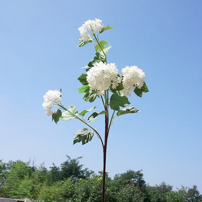 Realistic Faux Hydrangea Silk Flowers - 4-Headed Decorative Home Accents for Weddings, Photography, and Elegant Decor