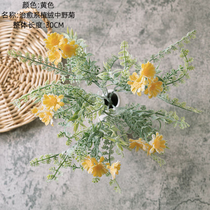 Charming Field of Artificial Flowers with Delicate Wildflowers – Fresh and Modern Floral Arrangement for Home Decor and Wedding Decoration (Model: GF16125B)