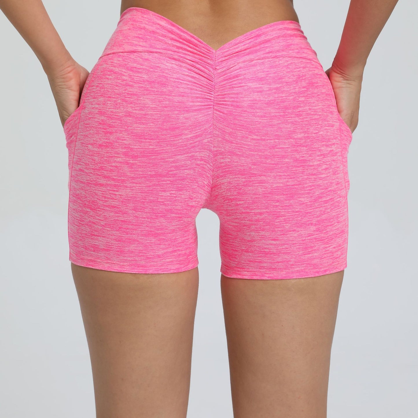 High Waisted Quick Dry Yoga Shorts with Side Pockets for Comfort Butt Lifting Design for a Flattering Fit for Gym and Outdoor Workouts