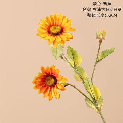 Realistic Sunflower Home Decor - Artificial Sugi Sunflower Arrangement for Weddings and Celebrations - Perfect for Year-Round Decoration (Model MW78003)