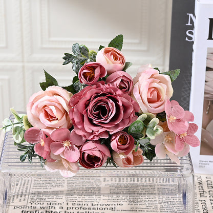 Stunning Peony Rose and Hydrangea Faux Flower Arrangement - Perfect for Weddings, Home Décor, and Table Centerpieces - Ideal for Photos and Celebrations