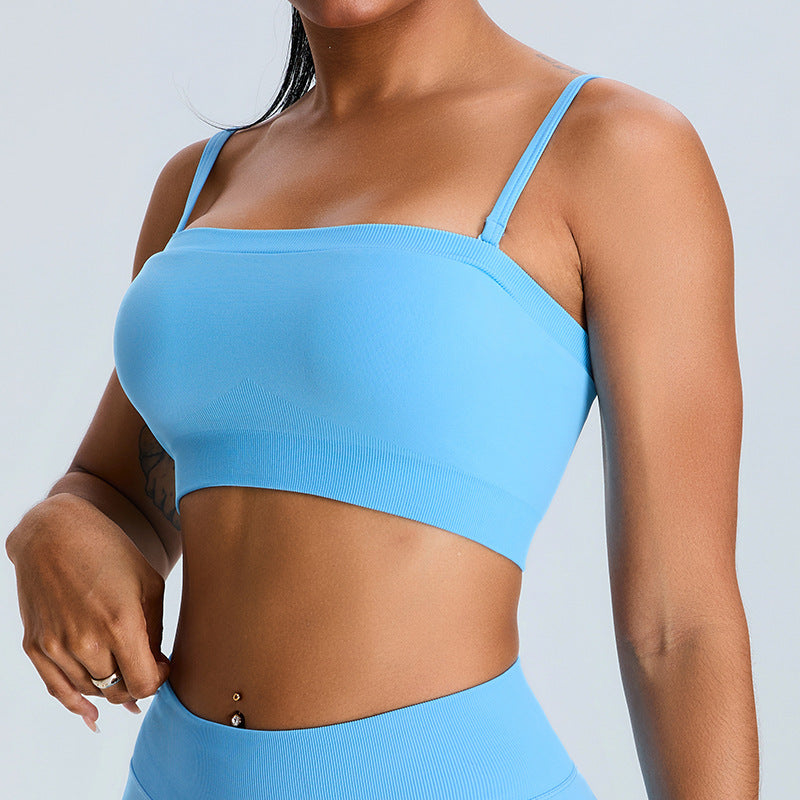 Seamless Yoga Sports Bra Wrap Top with Beautiful Back Design for Comfort and Support in Your Fitness Journey