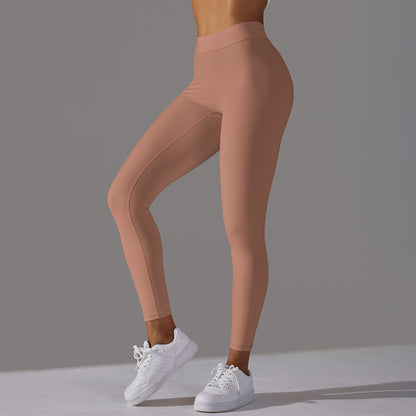 High Waisted Stretchy V Waist Shaping 9 10 Yoga Pants for Women Breathable Soft Peach Butt Enhancement Leggings for Comfort and Style