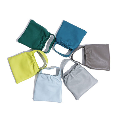 Luxurious Genuine Leather Crossbody Bag Chic Crinkled Design Lightweight and Versatile Handheld Square Purse for Modern Style