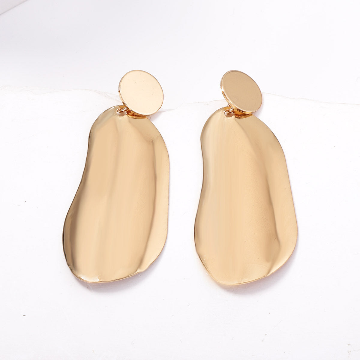 Chic Irregular Geometric Alloy Drop Earrings for Commuters - Stylish and Versatile Women's Accessories