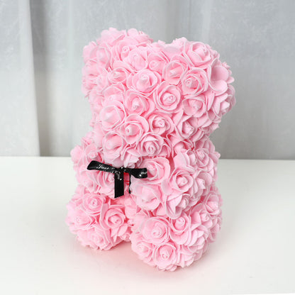 Beautifully Crafted Faux Flower Unicorn Bear: A Stunning Gift of PE Foam Rose Teddy Bear for Girlfriends - Perfect for Birthdays, Valentine's Day, and Eternal Love