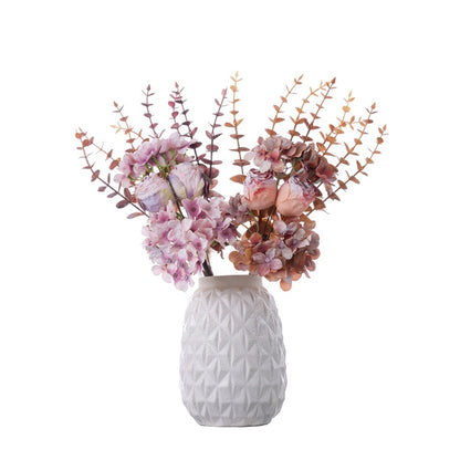 INS Style Cherry Blossom Rose Hydrangea Faux Flower Arrangement - Perfect Home Decor for Weddings and Celebrations | MW89109