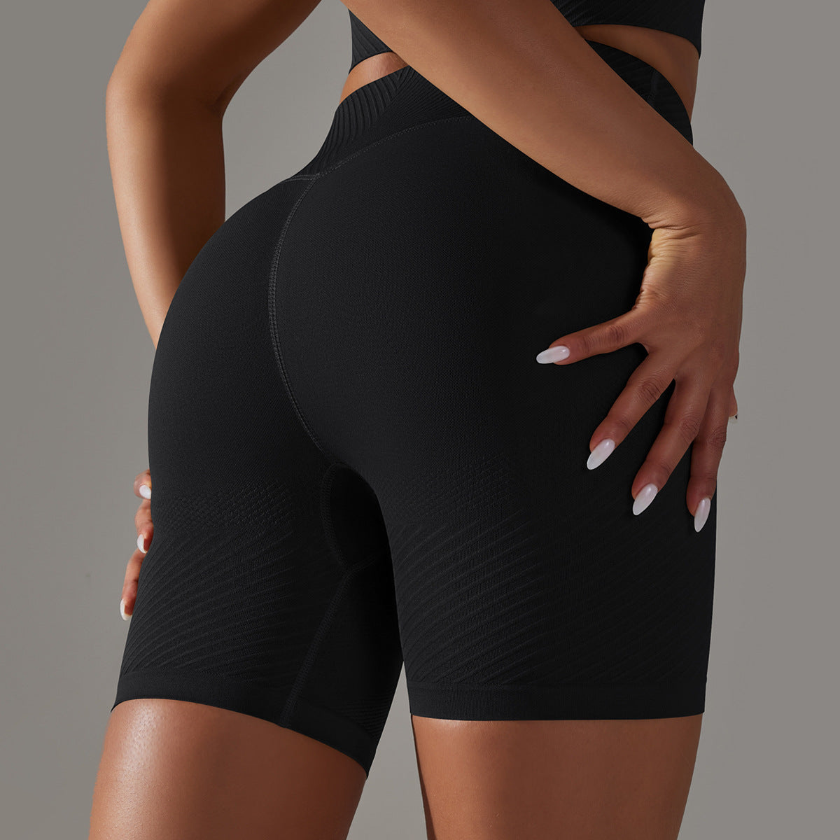 High Waist Seamless Yoga Shorts for Women Breathable Sweat Wicking and Lifting Workout Shorts Designed for Running and Gym Fitness