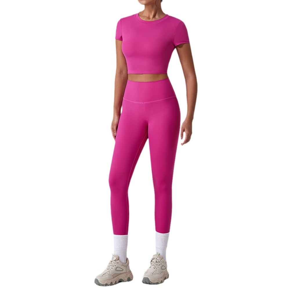 Women's Yoga Suit Set Moisture Wicking Quick Dry Activewear with Back Design for Enhanced Support for Training Fitness and Running Two Piece Set