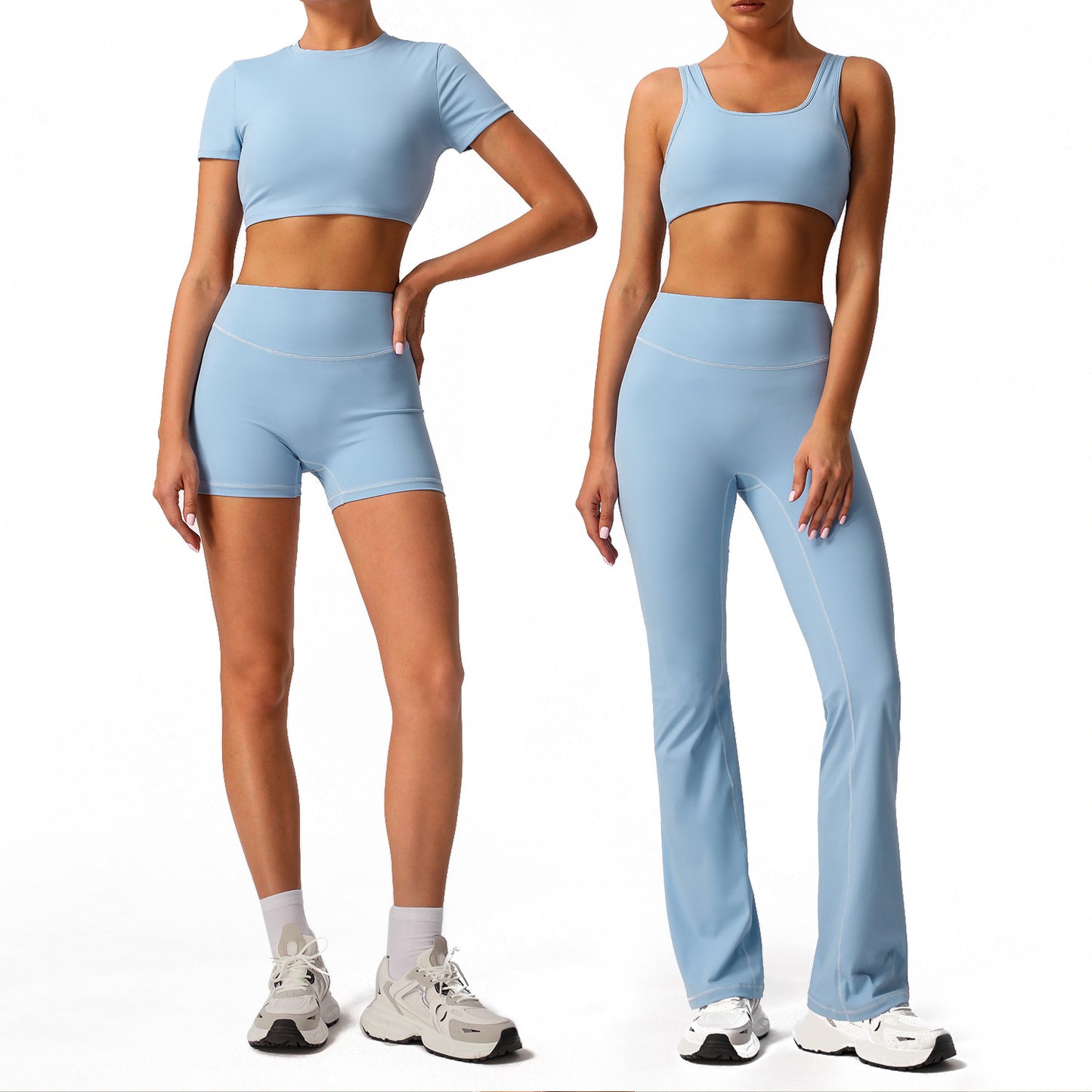 High Waisted Peach Butt Yoga Set Stretchy Comfortable Sportswear with Enhanced Support for All Fitness Levels