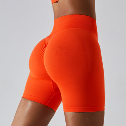 Seamless Women s Yoga Shorts Peach Boosting High Waisted Athletic Shorts for Outdoor Fitness Gym Workouts