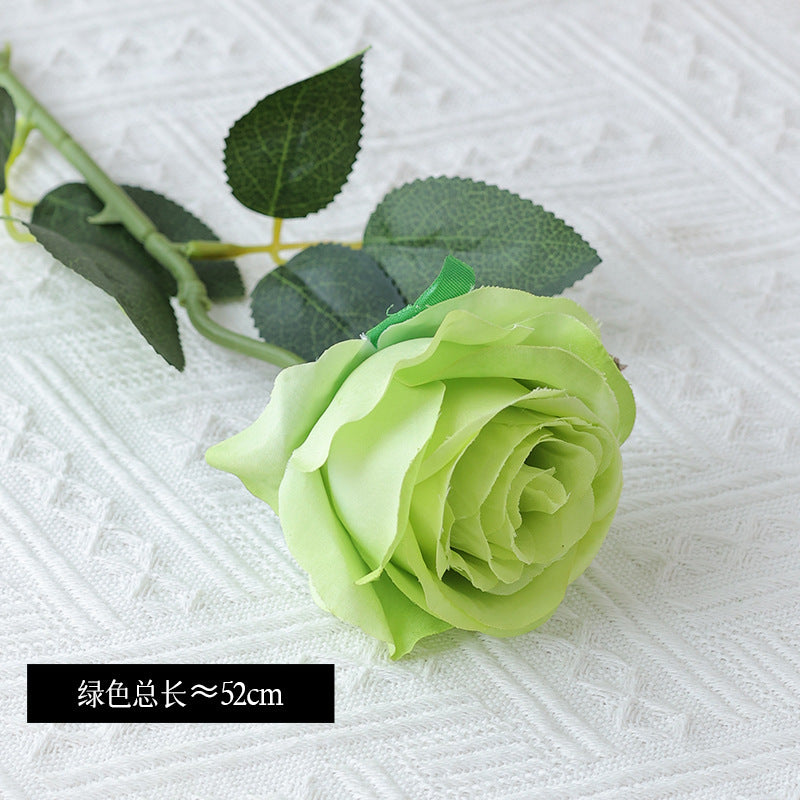 Stunning Single Silk Rose - Realistic Faux Flower for Outdoor Weddings, Valentine's Day Gifts, and Romantic Decor