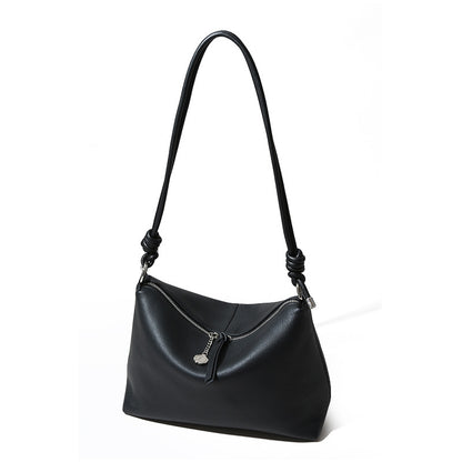 Genuine Leather Drawstring Shoulder Bag for Women Spacious and Crossbody Handbag
