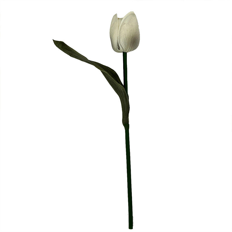 Luxurious Faux Tulip Bouquet with  PU Finish - Perfect for Home Décor, Living Room Arrangements, and Elegant Wedding Floral Handheld Displays