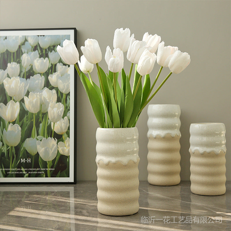 Lifelike Single Stem Tulip - Perfect for Home Decor, Living Room & Dining Table Centerpiece - Moisture-Resistant Touch-Sensitive Faux Floral Arrangement