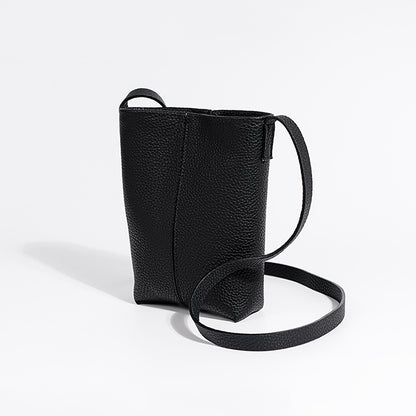 Minimalist Genuine Leather Crossbody Phone Bag for Women Compact Versatile and Mini Purse for Everyday Use