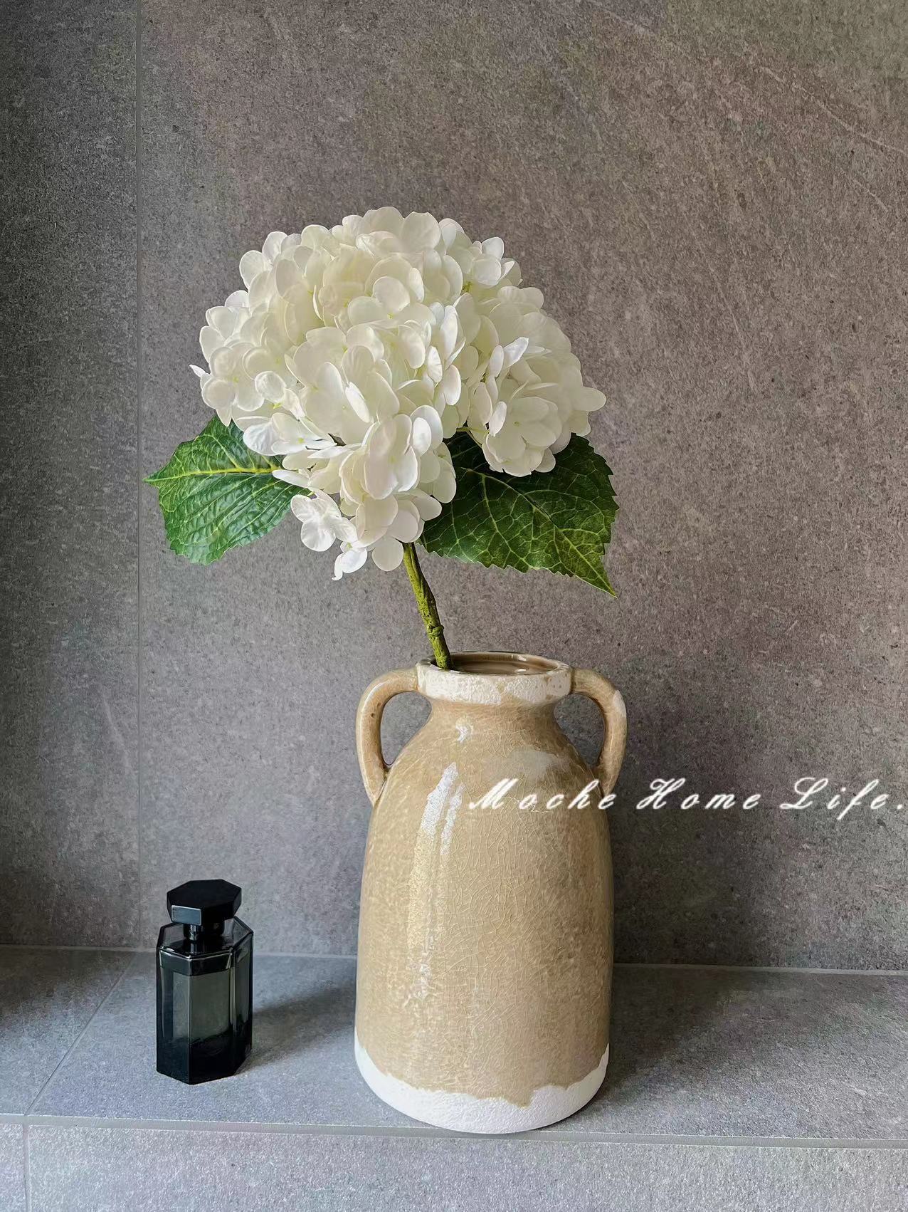 Elegant French-Inspired Faux Hydrangea Floral Arrangement -  Quality Artificial Flowers for Living Room, Dining Table, and Bedroom Décor - Perfect for Home and Event Styling