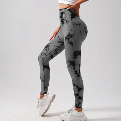 High Waisted Tie Dye Gym Leggings for Women Sculpting Comfortable and for Yoga Fitness and Outdoor Sports