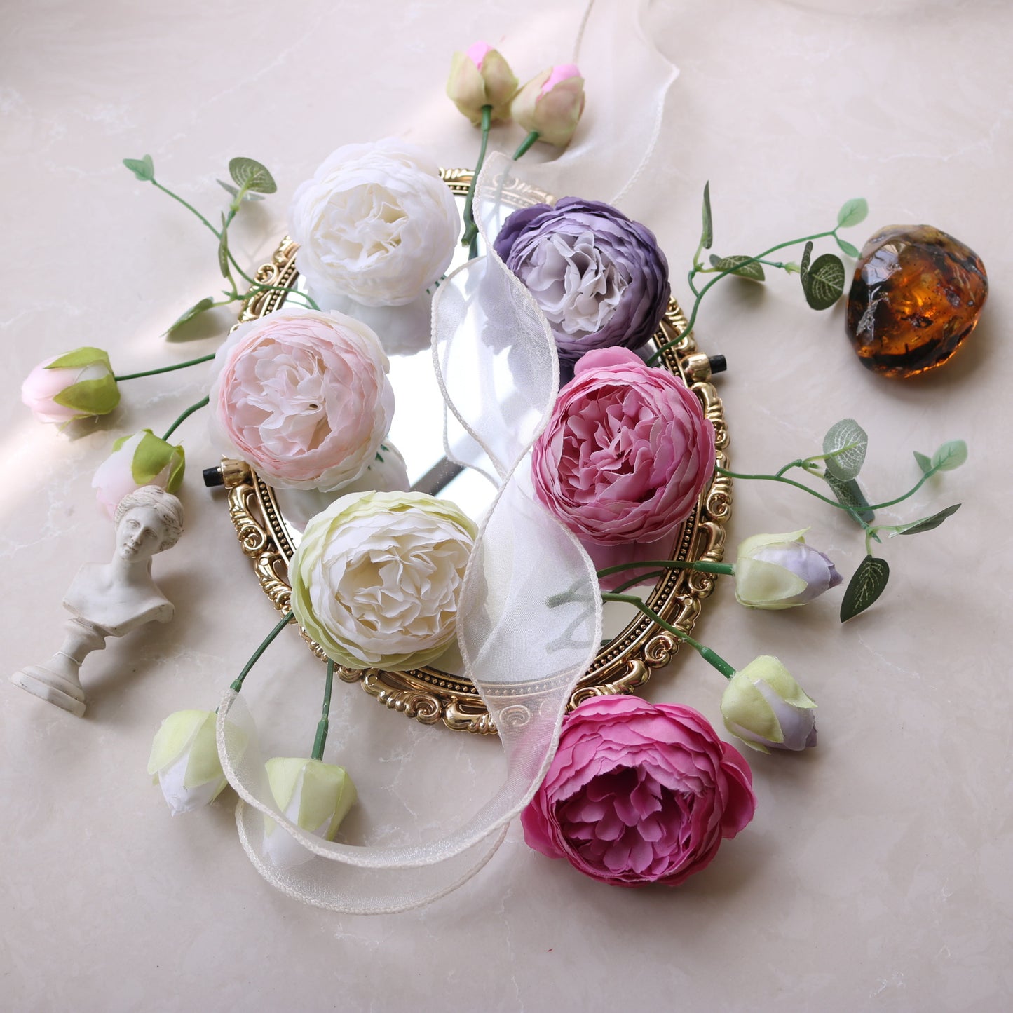 Elegant Peony Flower Accessories for Hair Decorations - Perfect for Wedding Favors and Gift Box Décor