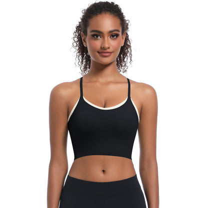 Breathable and Quick Dry Yoga Sports Bra with Back Design Shockproof and Comfortable for Running and Gym Workouts