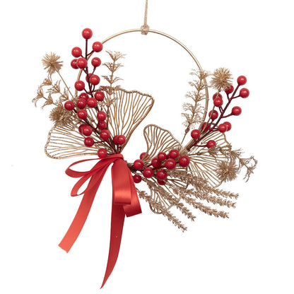 Lifelike Winterberry Faux Floral Wall Decor - Perfect for New Year Celebrations, Stylish INS-Style Home Decoration, and Prosperity-Inspired Arrangement CF01086