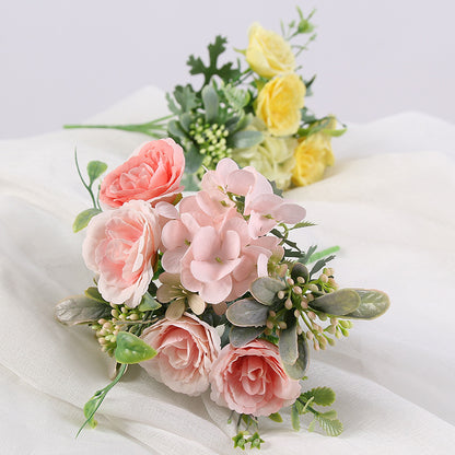 Elegant Artificial Maria Rose Bouquet for Nordic Weddings – Stunning Silk Flower Arrangement for Weddings and Home Decor