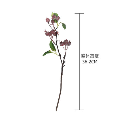 Realistic Mountain Rose Berry Artificial Flower - Lifelike Green Decor for Wedding Decorations and Crafts - Perfect for Home and Event Styling - Model MW25584