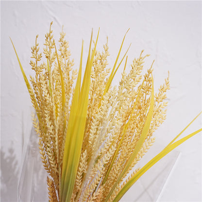 Natural Wind Style Oatmeal Faux Flowers - Elegant Decorative Arrangements for Living Room, Photography Props, and Dining Table - Beautiful Plastic Artificial Flowers