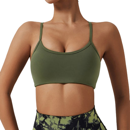 Summer Performance Yoga Sports Bra Quick Dry Comfortable Back Soft Finish for Running Fitness Women's Activewear 8045