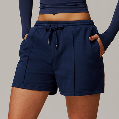 Spring High Waisted Loose Fit Athletic Sweatpants with Pockets Versatile Casual Running Shorts for Everyday Wear Style 8933