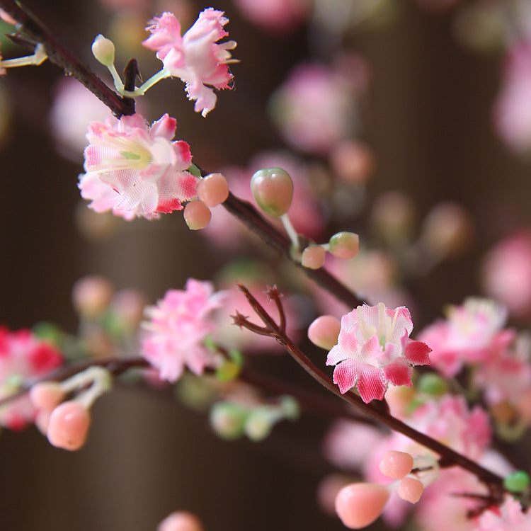 Single Stem Lucky Plum Blossom Artificial Flowers - Elegant Decor for Home and Floral Arrangements - Perfect for Festive Occasions and Everyday Use