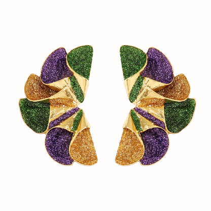 Versatile Floral Geometric Earrings for Women - Perfect for Festivals, Everyday Wear, and Special Occasions