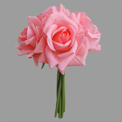 Realistic Touch Artificial Flowers with Moisture Retention - 5 Stems of Elegant Bouquet for Weddings, Home Decor, and Photography Props