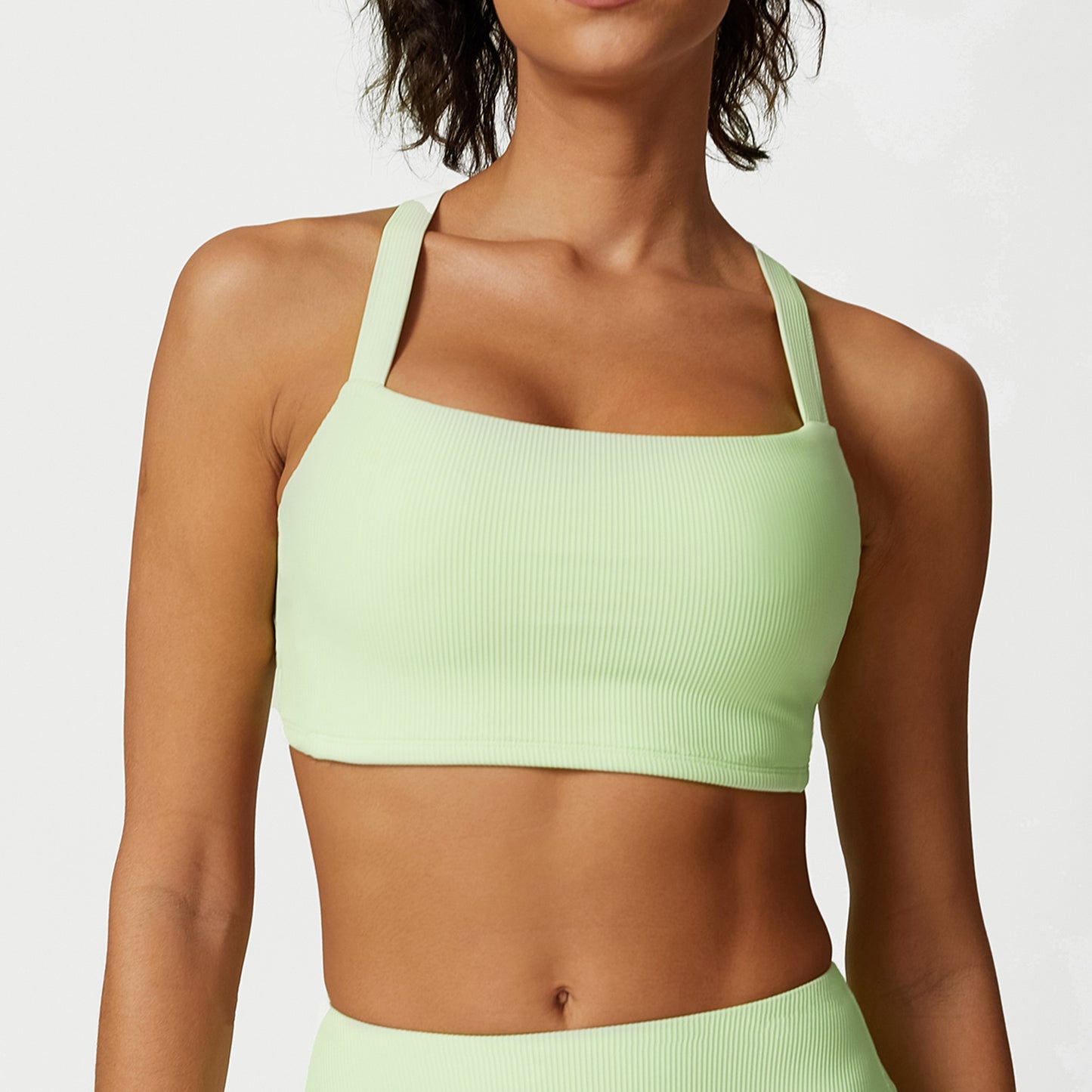 Seamless Support Cross Back Bra and High Waisted Comfort Wide Leg Pants Effortless Style and Comfort for Every Occasion