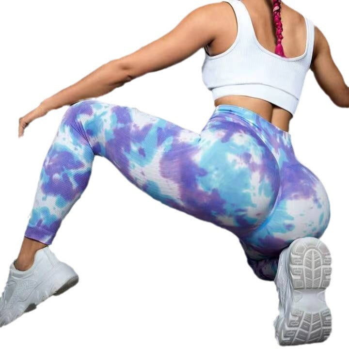 Tie Dye High Waisted Yoga Pants for Women Outdoor Fitness Running and Sweat Absorbing Quick Dry Leggings for Maximum Support and Style