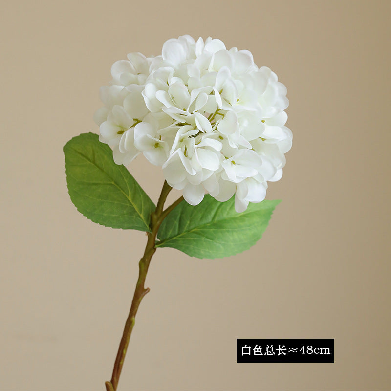 Luxurious Single Stem Silk Hydrangea –  Quality Faux Floral Home Decor for Elegant Interiors | Stylish and Realistic Artificial Flower Arrangement