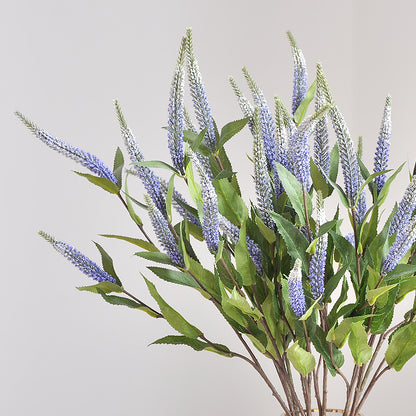 Realistic Faux Sage Greenery Home Décor Accent - Perfect for Weddings, Photography Props, and Plant Lovers - 5-Branch Artificial Sage Flower Arrangement