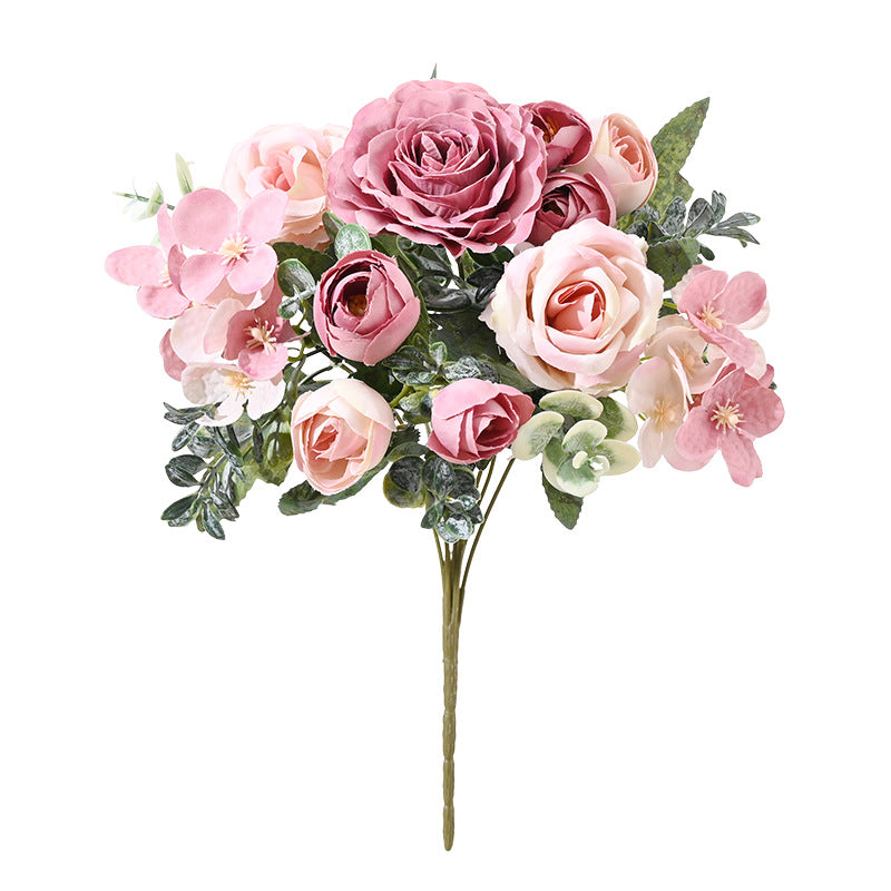 Stunning Peony Rose and Hydrangea Faux Flower Arrangement - Perfect for Weddings, Home Décor, and Table Centerpieces - Ideal for Photos and Celebrations