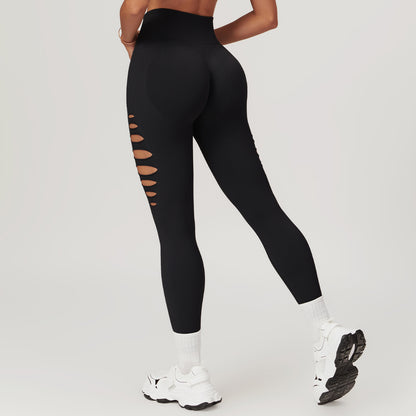 Seamless High Waisted Peach Butt Yoga Pants Women's Fitness Leggings for Running and Activewear Style 7711