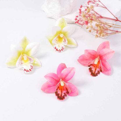 Bohemian Chic Oversized Minimalist Dripping Oil Unique Fabric Flower Stud Earrings – Versatile Vacation Accessories for Women