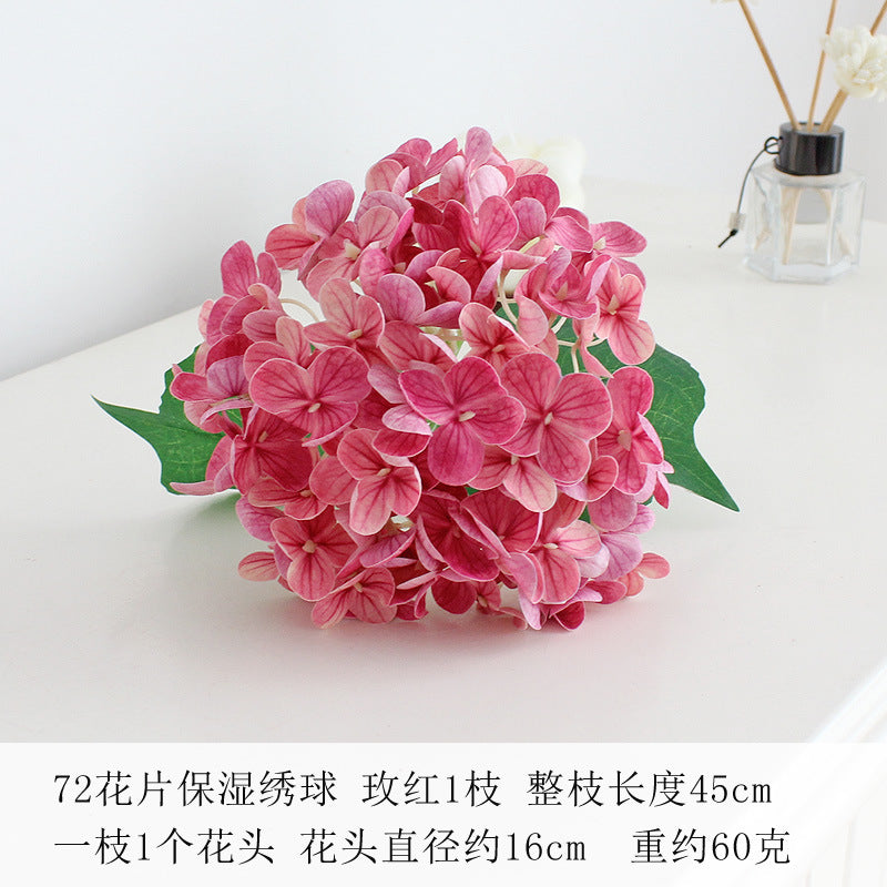 Realistic 72-Petal Hydrangea - Luxurious 3D-Printed Faux Floral Arrangement for Weddings and Home Decor - Long-Lasting Hydrating Effect