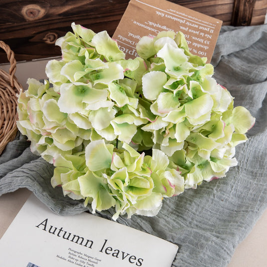 Realistic Hydrangea Flower Heads for Home Décor, Wedding Bouquets, Aisle Decorations, and Floral Walls - Artificial Silk Flowers (Model MW07356)