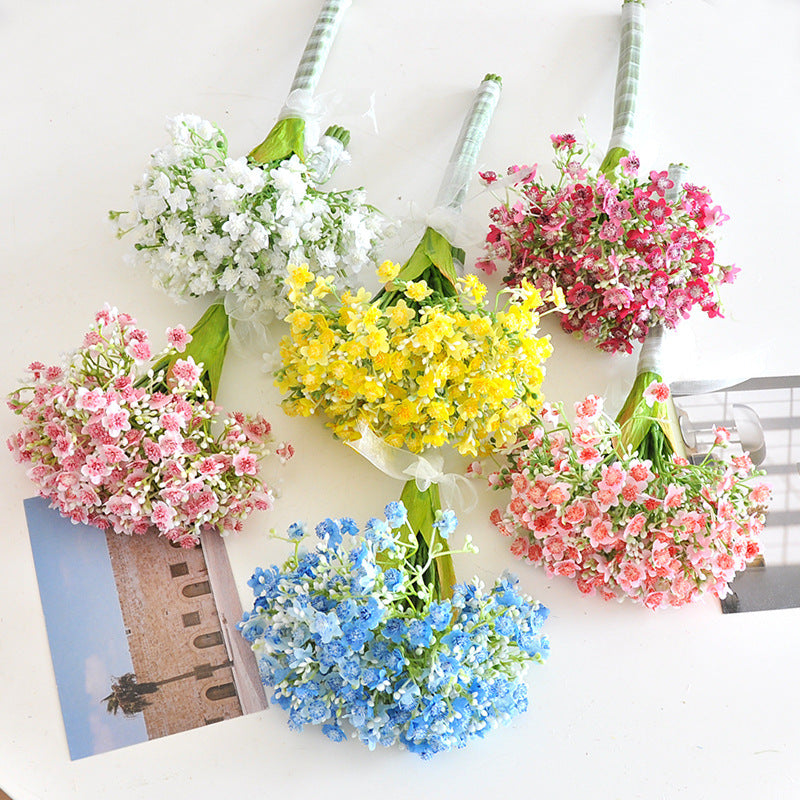 Stunning Faux Baby's Breath Bouquet for Home Décor, Weddings, and Bridal Party - Perfect for Photography and Elegant Celebrations