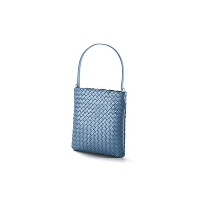 Spring Collection Luxurious Sheepskin Crossbody Bag Chic Minimalist Handwoven Tote Vintage Genuine Leather Shoulder Purse for Women