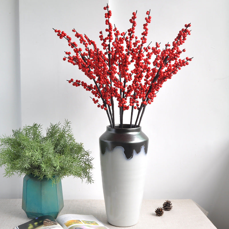 Realistic Winterberry Faux Plant Decor - Perfect for Home, Hotel, Wedding, and Photography Backdrops