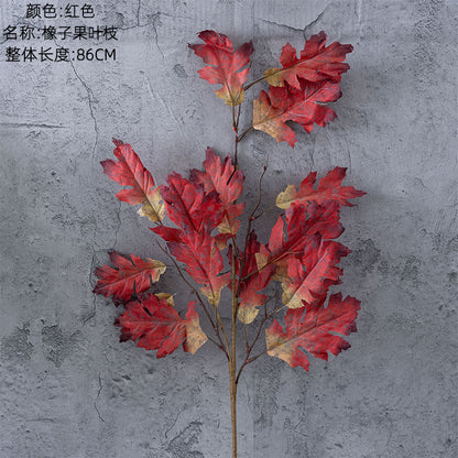 Realistic Acorn Leaf Branches - INS Style Faux Flowers for Home Décor and Wedding Decoration - DY1-2886A