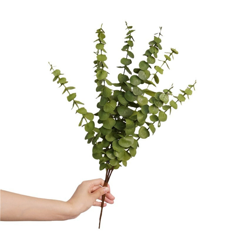 Realistic Eucalyptus Bush with Round Leaves - Stunning Faux Greenery Decorative Accent for Home, Weddings, and Event Decor